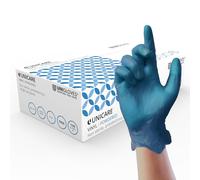 Unigloves Unicare Blue Vinyl Single Use Gloves Multipurpose, Lightly Powdere...