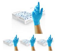 UNIGLOVES Unicare Flex Nitrile Multipurpose Disposable Gloves, Powder Free, Ultra Lightweight, Box of 100 Gloves in Blue, Size Large (GS0214) (Pack of 4)