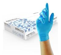 Unigloves Unicare Flex Nitrile Multipurpose Disposable Gloves, Powder Free, Ultra Lightweight, Box of 100 Gloves in Blue, Size Medium (GS0213)