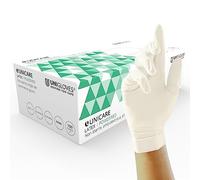 Unigloves Unicare Latex GS0021 Single Use - Multipurpose, Lightly Powdered Disposable Gloves, Box of 100 Gloves, Natural, Extra Small,White