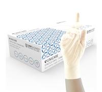 Unigloves Unicare Stretch Vinyl GS0132-A Examination - Multipurpose, Stretch Vinyl Disposable Gloves, Box of 100 Gloves, Natural, Small