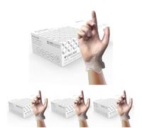 UNIGLOVES Unicare Vinyl Multipurpose Disposable Gloves, Powder Free, Latex Free, Medium Weight, Box of 100 Gloves, Clear, Size Large (GS0064) (Pack of 4)