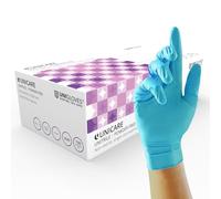 Unigloves Unitrile GS0053 Medical Grade Examination Gloves - Powder and Latex Free Disposable Gloves, Box of 100 Gloves, Blue, Medium