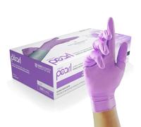 Unigloves Violet Pearl Nitrile Examination Gloves - Multipurpose, Powder Free and Latex Free Disposable Gloves - Box of 100 Gloves, Violet, Medium (GP0073)