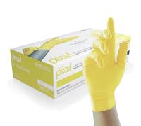 Unigloves Yellow Pearl Nitrile Examination Gloves - Multipurpose, Powder Free and Latex Free Disposable Gloves - Box of 100, Extra Small (GP0111)