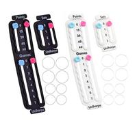 Uniharpa Tennis Score Keeper for Racket Padel,Tennis Racket Pickleball Paddle Scorekeeper,Small Score Board Counter for Tennis Trainer,Point Tracker Recording Points,Recording Points&Sets,2pcs