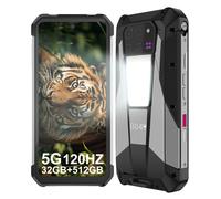 Unihertz Tank 3 Pro 5G Rugged Projector Phone with 23800mAh Battery 32GB+512GB, 6.79inch Android 14 Dual SIM Smartphones Unbreakable, Main Camera 200MP/Camping Lamp/OTG No Charger