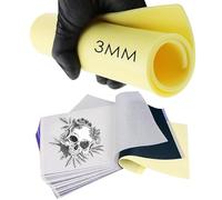 Unihuby 23pcs A4 Tattoo Practice Skin Kit - 3PCS Fake Skin 3mm Tattoos Skins 20x30cm with 20PCS Transfer Paper Tattoo Stencil Tracing Paper Kit for Beginners & Artists