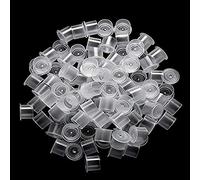 Unihubys 500Pcs Tattoo Ink Caps, Medium Size, Transparent, Waterproof, For Adults