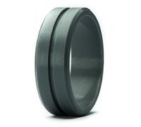 Unii Silicone Wedding Rings | Safety Rubber Wedding Bands | Athletic Ring for Active Men | Thin Groove Ring 7mm Wide | Best Alternative for Work, Mechanics, Sports, Workout Ring | Gray - Size 11