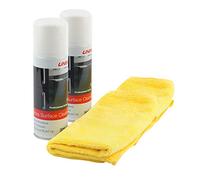 UNIKA Gloss Surface Cleaner and Microfibre Cloth Twinpack - Anti-Static Glass, Mirror & Chrome Cleaner Spray - Streak-Free Finish - Multi-Surface Kitchen Cleaning Products