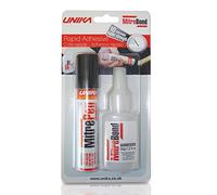 Unika Mitre Bond Superglue 50g x1 & Activator Pen, Super Glue Bonding Kit Code; MITREBP01