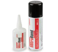 UNIKA MitreBond Superglue & Aerosol Activator - Industrial Strength, Fast-Setting, High Viscosity, Dries Clear - Strong Bond for Wood, MDF, Plastic, Metal, Ceramic, Glass and more