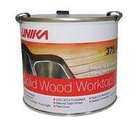 Unika Solid Wood Worktop Oil - Fast Cure & Stain Resistant Wood Treatment - Water Resistant Wood Oil for Kitchen Worktops, Wooden Surfaces & Indoor Use - Supplied in the UK - 374 ml