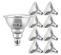 Unikcst 8 Packs 18W PAR38 LED Floodlight Bulbs E27 ES LED Bulb 240V Warm White 3000K Reflector Light 2000LM Eqv. 180W Halogen Lamps,Not Dimmable