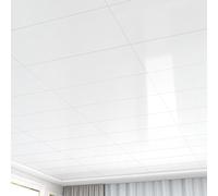 Unikicool Ceiling Tiles Panels Coving,Peel & Stick Ceiling Panels,Apartments Dorm Suspended Ceilings Tiles,2mm Thick,Waterproof Insulating,for Ceilings,Bedroom,Living & Gaming Room