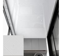 Unikicool Ceiling Tiles,PVC Ceiling Tiles Glue Up,Peel & Stick Ceilings Panels,2.5mm Thick Waterproof Insulating,Cutting,for Bathroom,Kitchen,Living Room Bedroom Ceilings