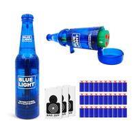 UNIKONIO Drink Bottle Toy Blasters, Toy Gun with Foam Dart Bullets, Soda Blaster Guns Shooting Model, Mini Gun, Christmas Halloween Birthday Party Gifts for Boy Girl - Blue