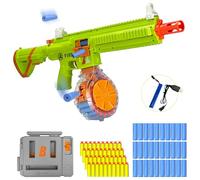UNIKONIO Shell Ejecting Toy Gun with Rotating Drum, Automatic Blaster Guns, Electric Blaster Toy, Auto Manual Modes, 1 Loader 30 Darts Case 40 Foam Darts, Shot Gun Gifts for Christmas Birthday- Green