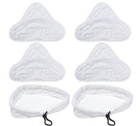 Unikstone 6Pcs Steam Mop Pads,Reusable Washable Microfiber Steamer Cleaning Pads Replacement Pads Accessories for Steamboy X5 H2O H20 S302 S001 SKG 1500W Steam Mop