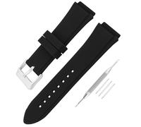 unilabo Rubber Watch Band Compatible for Guess W0040G7 W0247G3 W0040G3 45mm Silicone Strap Replacement for men and women wirst watchband (Black)