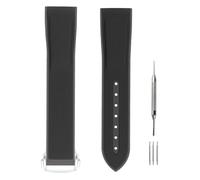 unilabo Rubber Watch Band Compatible for Omega X Swatch 20mm Moonswatch Seamaster Speedmaster Silicone Strap Replacement for men and women wirst watchband, Black