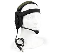 Unilateral Tactical Headset for Airsoft Walkie-Talkie Compatible with NATO Plug(Black)