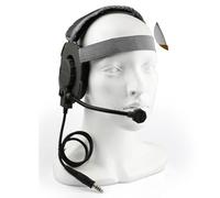 Unilateral Tactical Headset for Airsoft Walkie-Talkie Compatible with NATO Plug(Grey)
