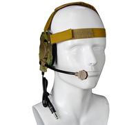 Unilateral Tactical Headset for Airsoft Walkie-Talkie Compatible with NATO Plug(Mc)
