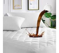 Unilibra 100% Waterproof Mattress Pad Queen Size, Quilted Fitted Mattress Cover Breathable, Stretches up to 6''-25'' Deep Pocket Mattress Protector - Vinyl Free
