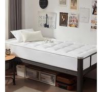 UNILIBRA Twin XL Size Mattress Pad Cooling Rayon from Bamboo, Quilted Fitted Mattress Protector Pillow Top Mattress Cover with Deep Pocket Up to 19 Inches, Ultra Soft Filling Mattress Topper