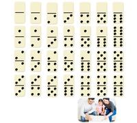 Unillea 28Pcs Traditional Double Six Dominoes Set, Perfect for Travel, Family Fun & Learning, Ages 3+