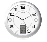 Unilux 100340853 30.5 cm Instinct Quartz Wall Clock with Daylight Saving Time Adjustment