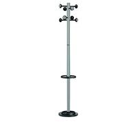 Unilux Accueil Coat Stand Solid Head Steel Post Umbrella Stand Metal Grey Ref 35061M