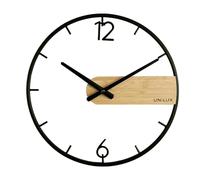 Unilux Circle Wall Clock 42 cm Black/Bamboo