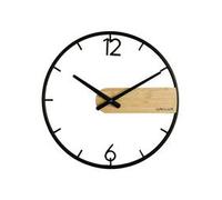 Unilux Circle Wall Clock 42 cm Black/Bamboo