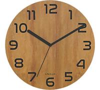 Unilux Bali Palma Modern Wall Clock Bamboo Dial 30 cm No Ticking