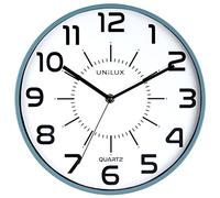 Unilux Pop Wall Clock 28.5 cm Blue Large Dial Silent No Ticking