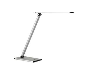 Unilux Terra Modern LED Desk Lamp Adjustable Arm Bedside Light Silver