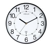 unilux Wanduhr Maxi Wave schwarz 37,5 cm Kunststof NEW
