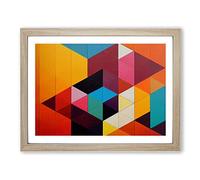 Unimaginable Abstract Art H1022 Framed Print for Living Room Bedroom Home Office Décor, Wall Art Picture Ready to Hang, Oak A4 Frame (34 x 25 cm)