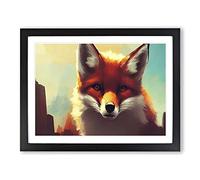 Unimaginable Fox H1022 Framed Print for Living Room Bedroom Home Office Décor, Wall Art Picture Ready to Hang, Black A4 Frame (34 x 25 cm)