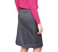 UniMark Women's Skirt with Pockets | Casual Smart Work Office Knee Length | Bodycon Skirt Girl’s Uniform | Chino Pencil Skirts | Dark Charcoal (UK12)