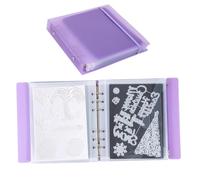 UNIMEIX 12 Pcs Magnetic Sheets for Die Storage with 1 Binder Cover, 2 in 1 Storage Stamp and Die Storage Bags Die Cut Storage Supplies(0.8 mm Thickness, Purple)