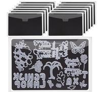 UNIMEIX 48 Pcs 12 x 8 Inch Extra Large Magnetic Sheets for Die Storage Stamp and Die Storage Pockets Die Cut Storage for Card Making (24 Pcs Sheets+ 24 Pcs Bags,1.0 mm Thickness