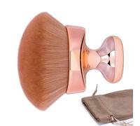 UNIMEIX Blend & Blur Extra Large Body Makeup Brush with Drawstring Bag, 4.5 Inch Wide-headed Sunscreen Applicator Kabuki Brush for Face, Legs, Body (RoseGold) (Semicircle) (Semicircle)