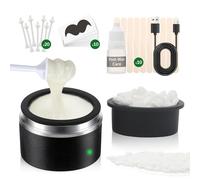 Unimiko Nose & Ear Hair Removal Wax Kit for Men with A Wax Warmer,a Silicone Bowl,100g Wax Beads,20 Applicators for 15-20 Uses. Easy,Safe,Quick & Painless Nose Waxing Kit for Men & Women (Black-1)