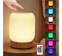 UNIMIW Small Kids Night Light, 10 Color Dimmable LED Lamp, Portable Stepless Dimming, Color Changing Touch Nursery Lamp, Rechargeable Toddler Night Light (RGB Color Changing)