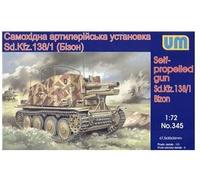 UniModel (UM) 1/72 Sd.Kfz. 138/1 Bison German Self-Propelled Gun WWII Model Kit