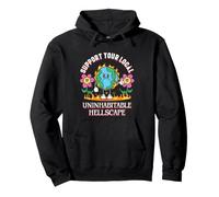Uninhabitable Hellscape Funny Climate Change Meme Earth Pullover Hoodie